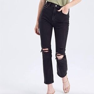 Abercrombie & Fitch Black Ankle Ultra High Rise Jeans